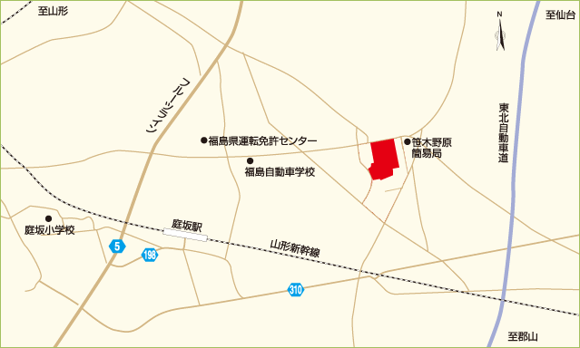 西福島地区の地図