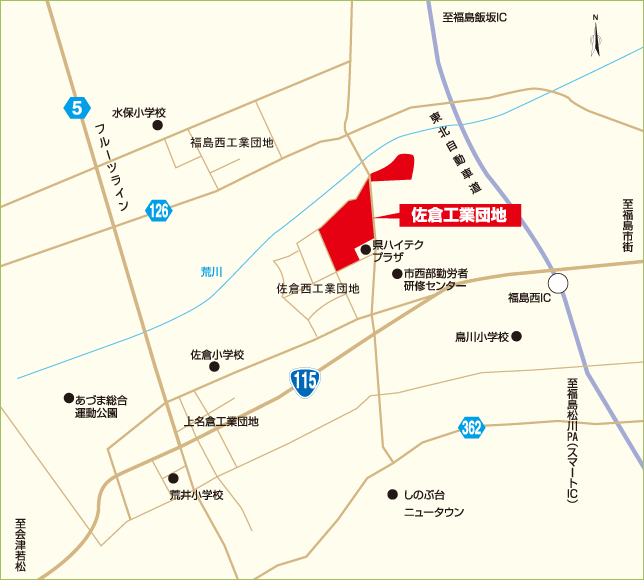 佐倉工業団地の地図