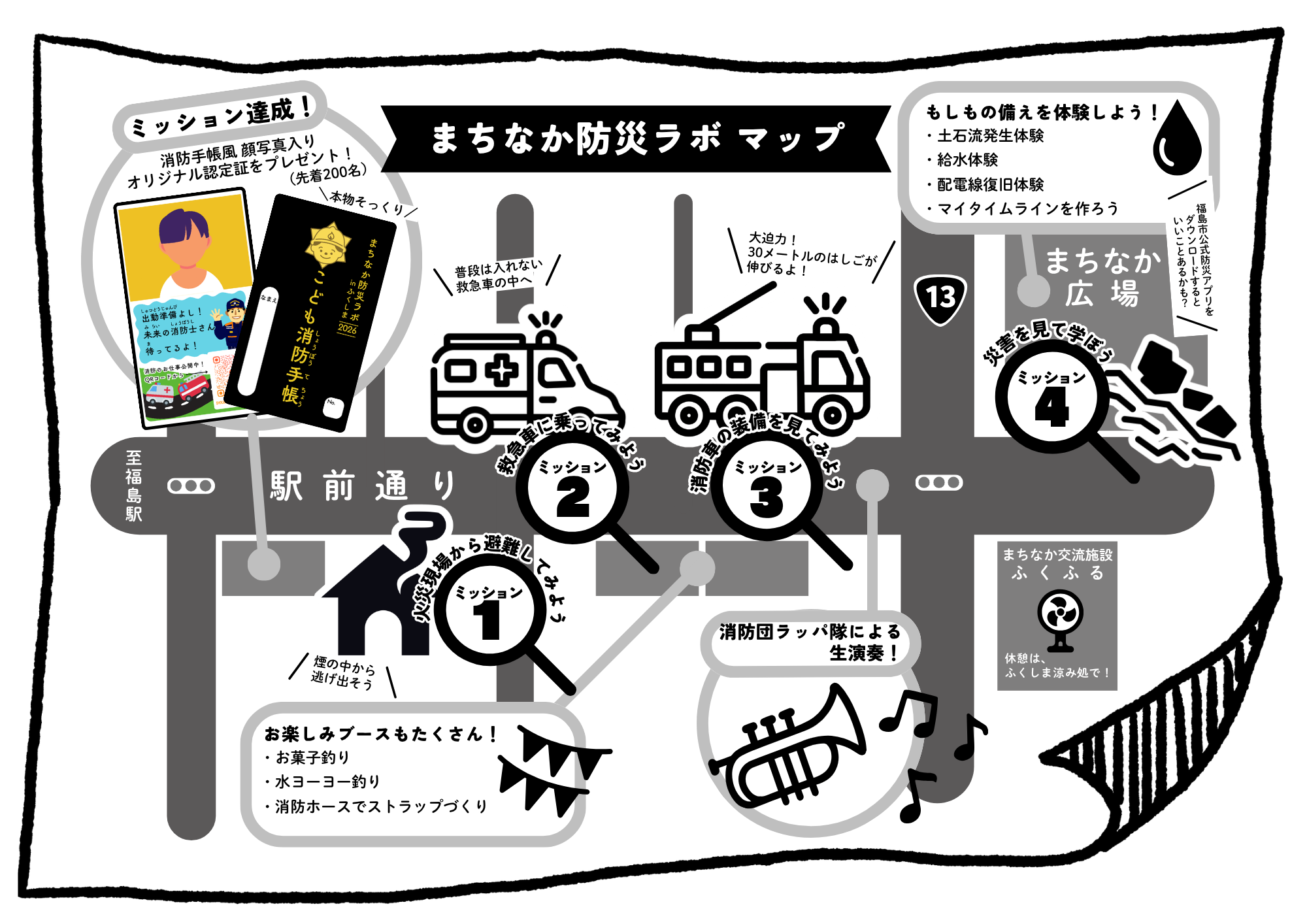 まちなか防災ラボinふくしまのチラシ裏面