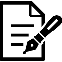 メモ用紙とペンのイラスト