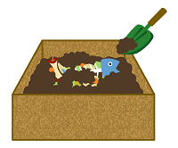 段ボールコンポストのイラスト