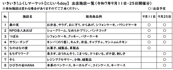 9月一覧にじいろday