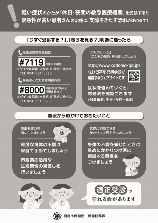 適正受診啓発チラシ(裏面)