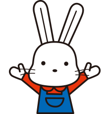 両手をあげているももりんのイラスト