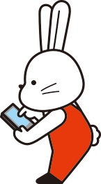 ももりんがスマホ画面を触っているイラスト