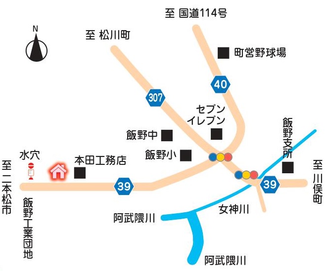 薄井 久始さんの自宅までの地図