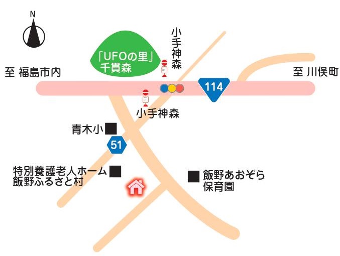 桑仙人公園までの地図