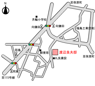 丸良建設株式会社までの地図