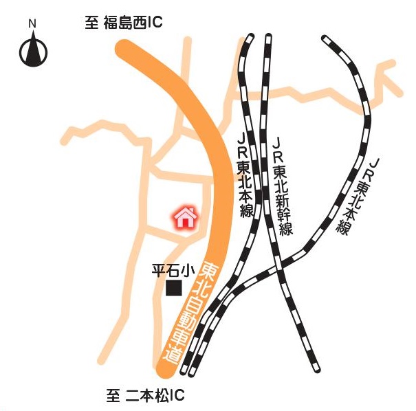 阿部 俊夫さんの自宅までの地図