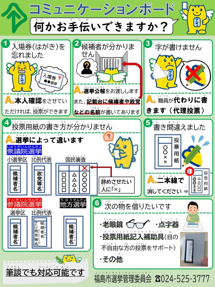 コミュニケーションボードのポスター