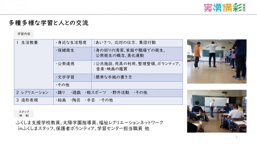 学習内容が描かれたチラシ