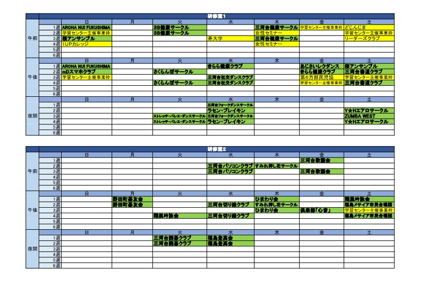 定期使用申請状況一覧(3)