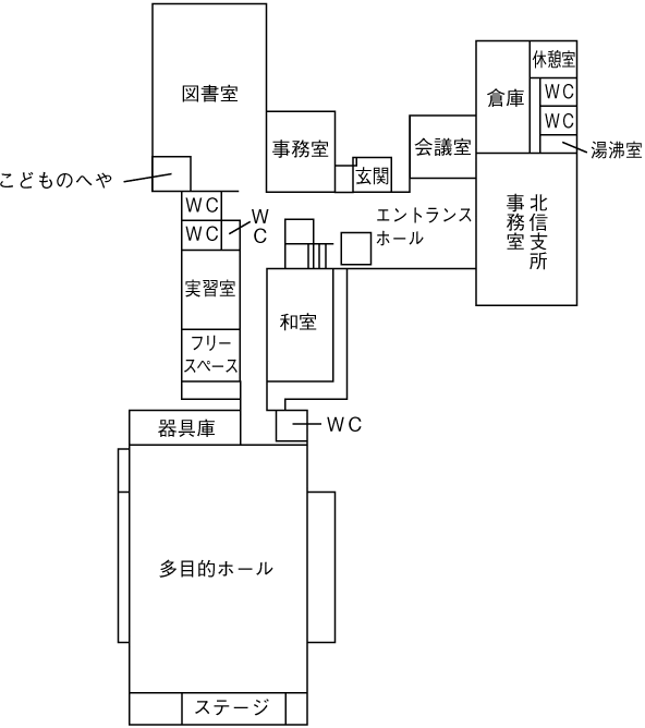 1階の案内図のイラスト