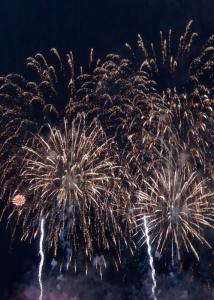夜空に打ち上げられた花火の写真