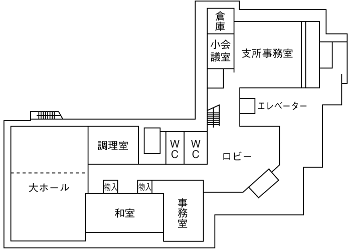 1階の案内図のイラスト
