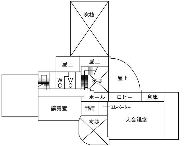 2階の案内図のイラスト
