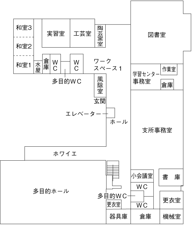 1階の案内図のイラスト