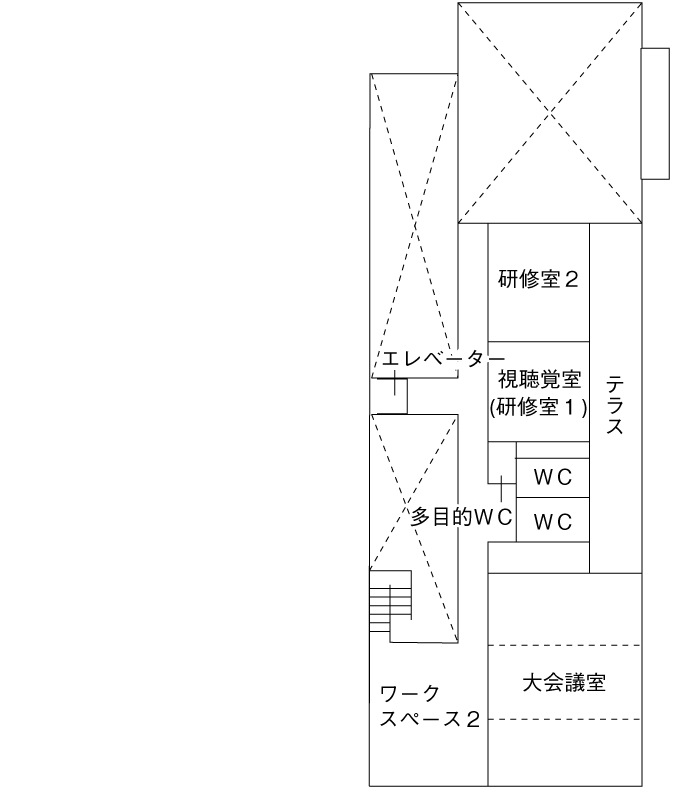 2階の案内図のイラスト