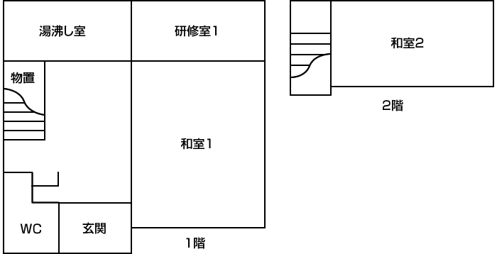 明治分館の平面図
