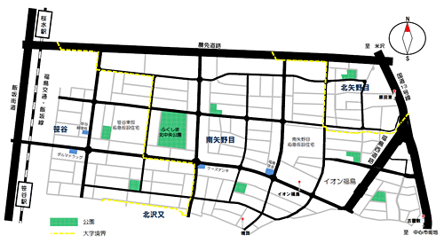 住所変更の対象地域の地図画像
