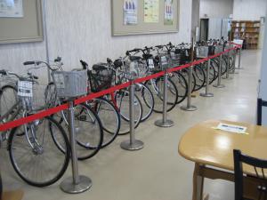 再生品の展示風景(自転車)