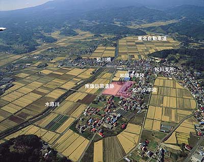 南諏訪原遺跡の上空からの写真