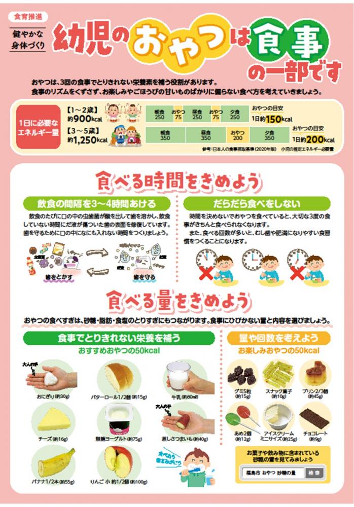 幼児のおやつは食事の一部です表