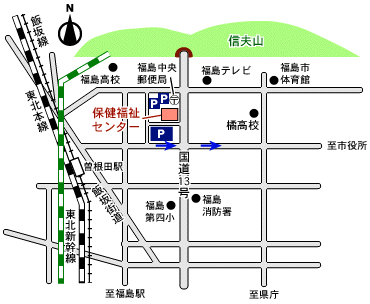 保健福祉センターの地図