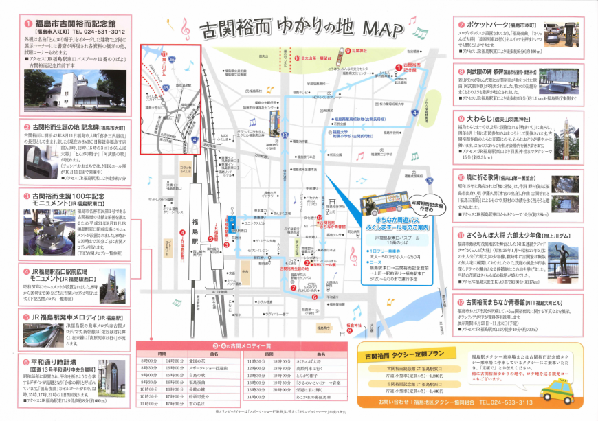 古関裕而ゆかりの地マップ