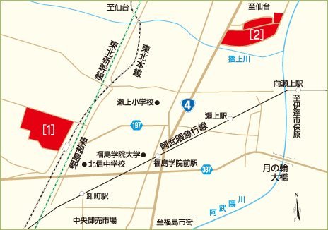 北福島地区の地図