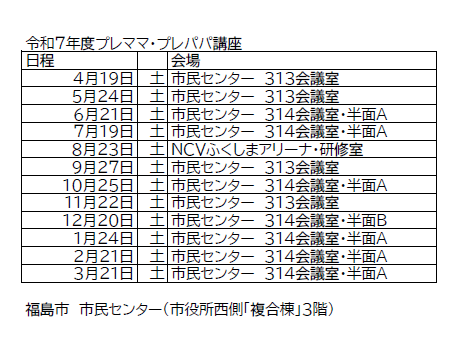 プレママ＆プレパパ講座の会場