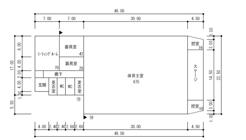 青木小体育館1階