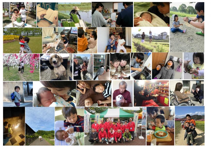 子供や愛犬など31枚の大切な存在の写真が1枚に収められた写真