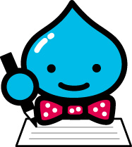 ピッちゃんが鉛筆を持って紙に記載しているイラスト