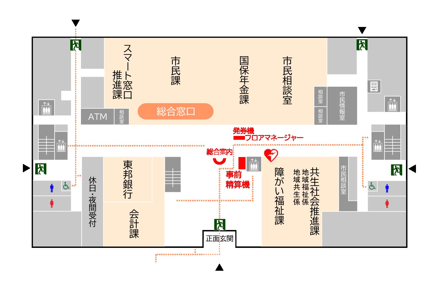 1階フロア案内図