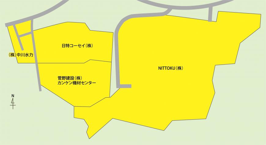飯野工業団地の区画図