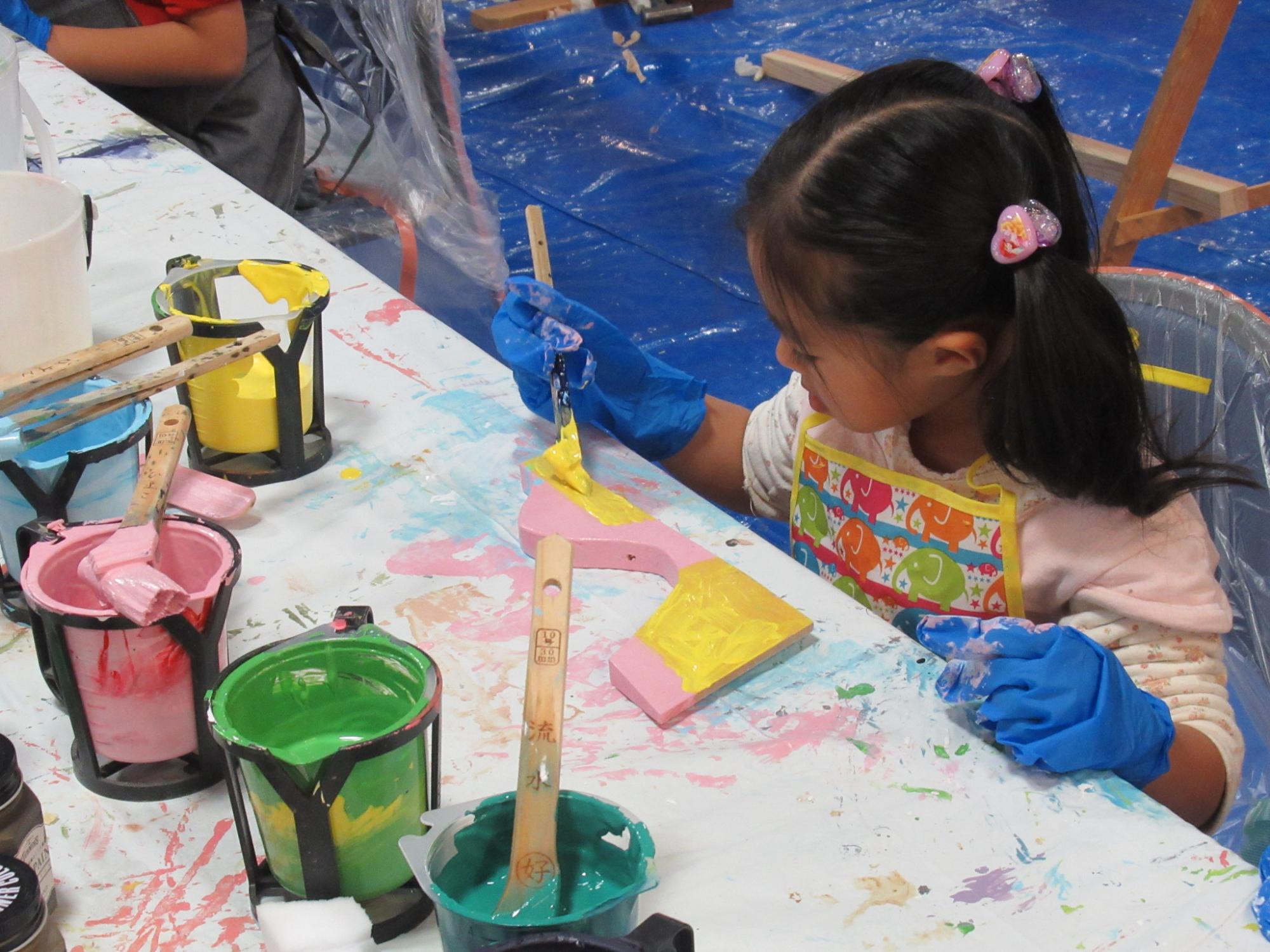 ものづくり体験建築塗装