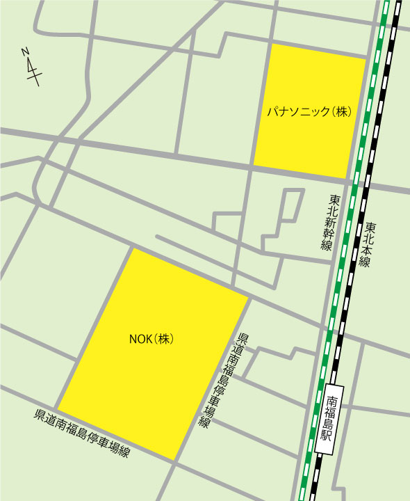 南福島地区の区画図1