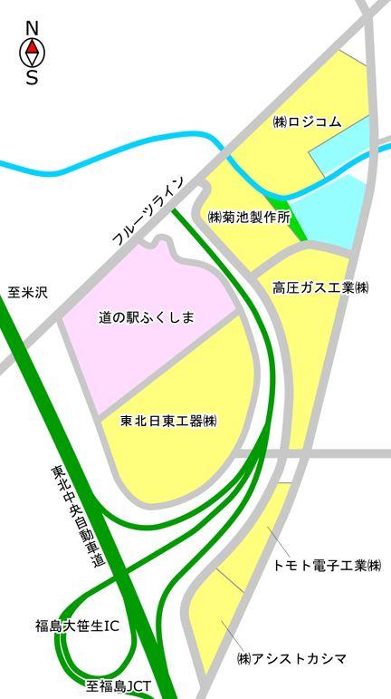 おおざそうインター工業団地の区画図