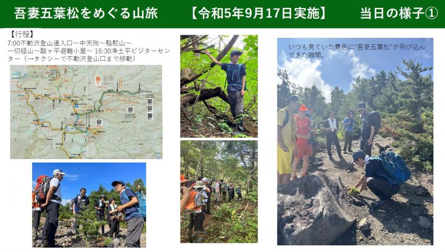 吾妻五葉松をめぐる山旅 リアルツアー2