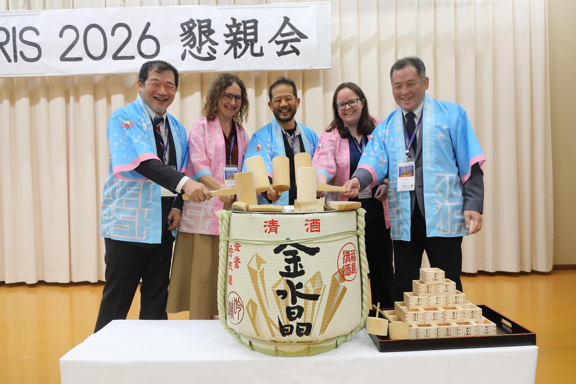 懇親会鏡割り