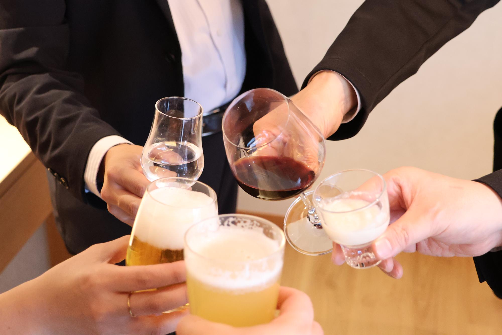 ふく酒乾杯