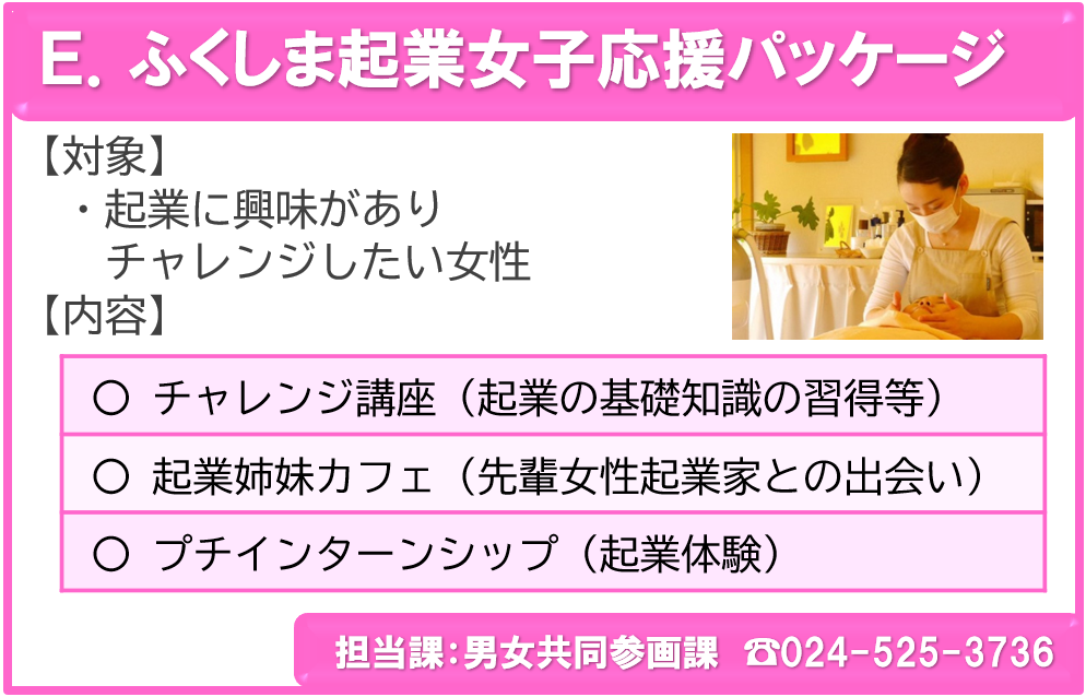 R8ふくしま起業女子応援パッケージ