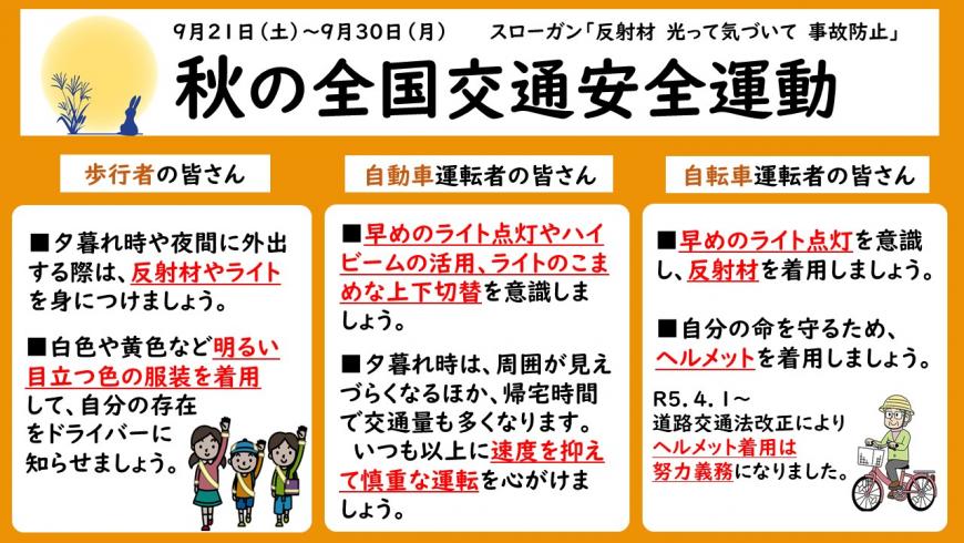 秋の全国交通安全運動のポスター