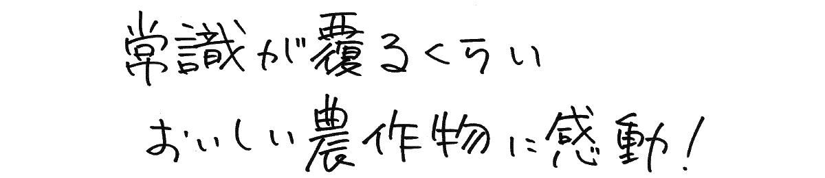 常識が覆るくらいおいしい農作物に感動！