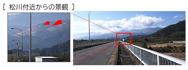 松川付近からの景観
