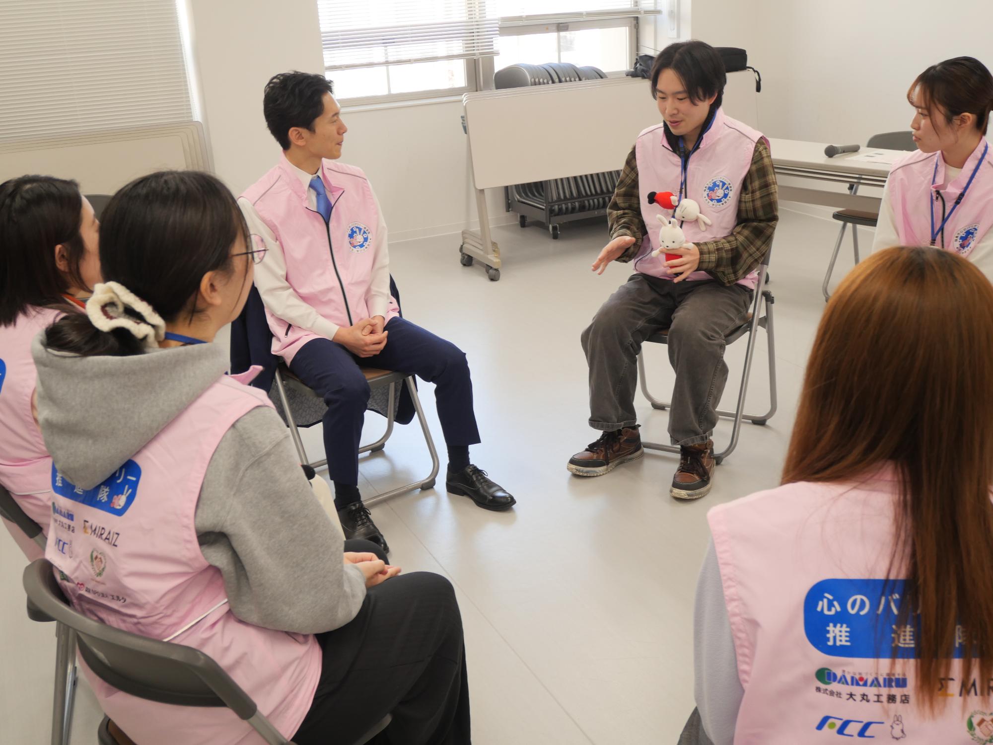 市長との座談会の様子