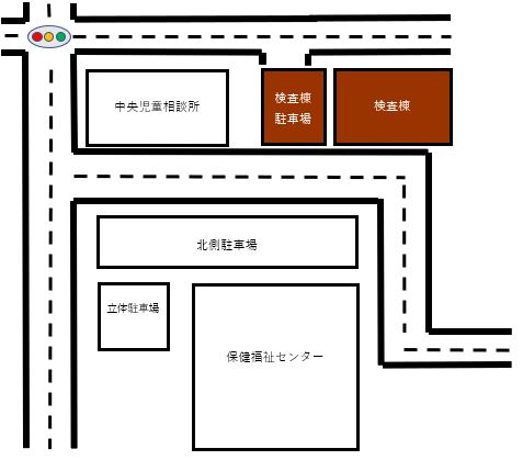 福島市保健所検査棟の地図
