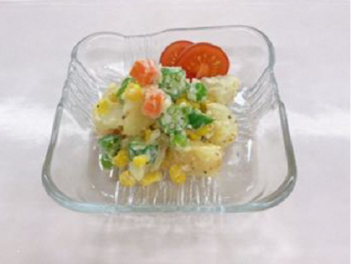 ポテトとオクラのカラフルサラダ