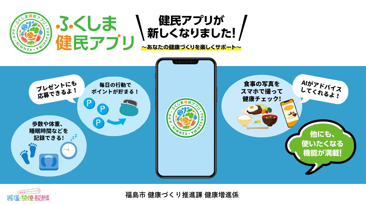 新しいふくしま健民アプリの画像